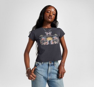 Converse Blooming Skate T-Shirt Szare | 759214-FPV