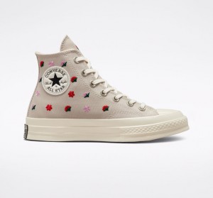 Converse Chuck 70 Floral Embroidery Desert Sand / Egret | 216385-UHT