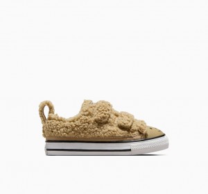Converse Chuck Taylor All Star Easy On Teddy Bear Khaki Czarne Białe | 130462-SEV