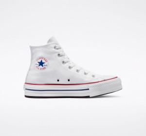 Converse Chuck Taylor All Star Lift Platformie Białe Granatowe | 207481-IKQ