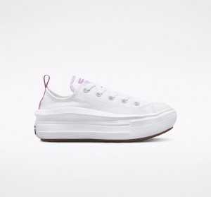 Converse Chuck Taylor All Star Move Platformie Białe Fioletowe Białe | 197023-TKI