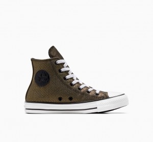 Converse Chuck Taylor All Star Sparkle Czarne Złote Białe | 263409-UKN