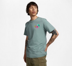 Converse Tropical Drink T-Shirt Szare | 168024-UVN