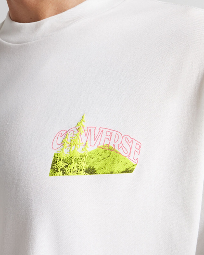 Converse All Star Mountain Remix T-Shirt Białe | 034598-PJG
