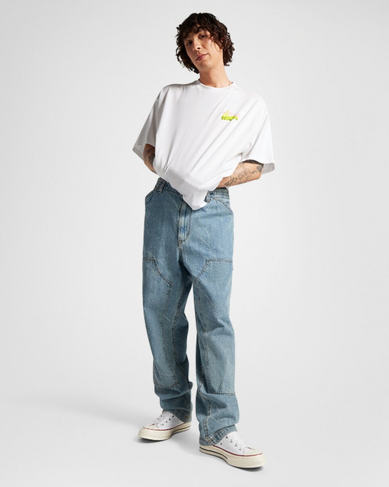 Converse All Star Mountain Remix T-Shirt Białe | 034598-PJG