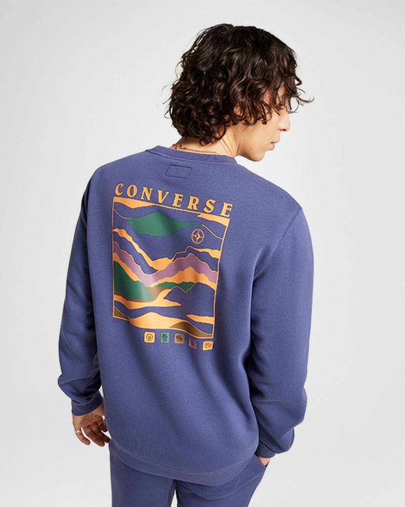 Converse All Star Zimowe Art Crew Niebieskie | 746059-IMZ