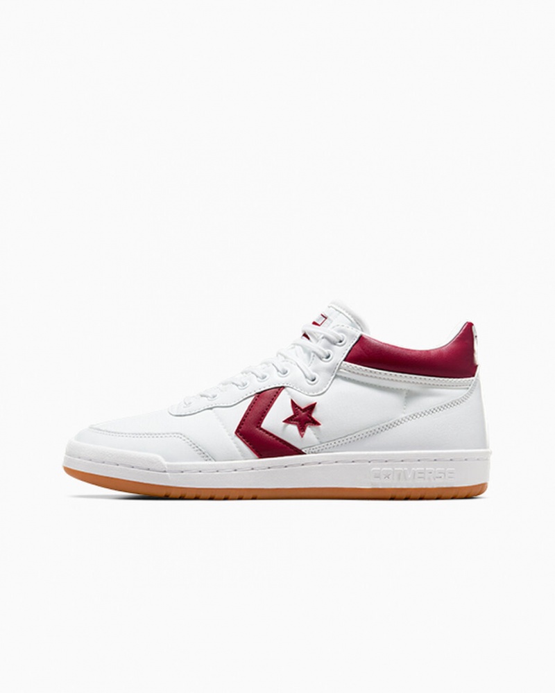 Converse CONS Fastbreak Pro Skórzane Białe Czerwone Białe | 508372-PYX