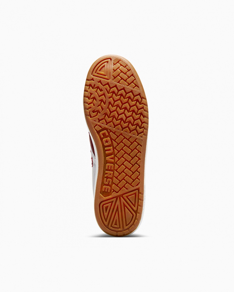 Converse CONS Fastbreak Pro Skórzane Białe Czerwone Białe | 508372-PYX