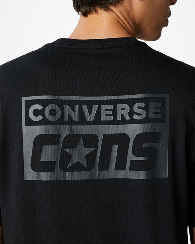 Converse CONS Grafiką T-Shirt Czarne | 834965-LDA