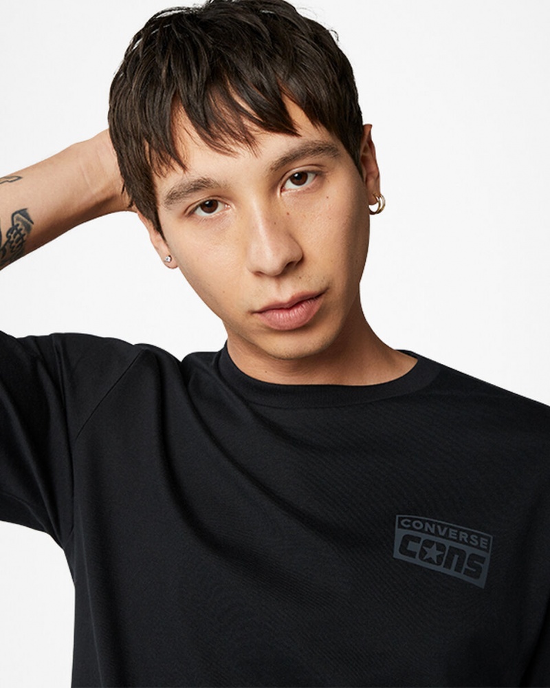 Converse CONS Grafiką T-Shirt Czarne | 834965-LDA