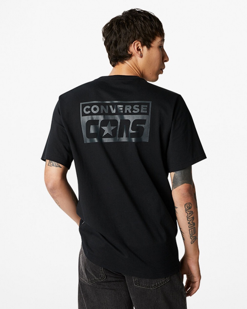 Converse CONS Grafiką T-Shirt Czarne | 834965-LDA
