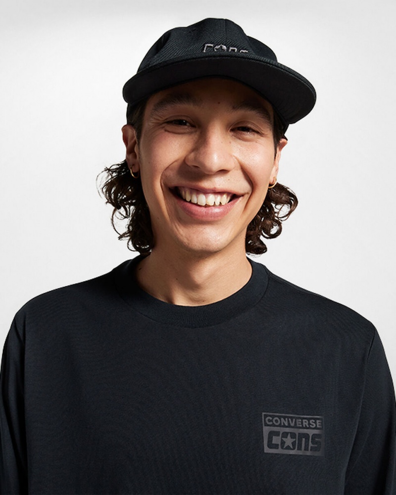 Converse CONS Long Sleeve T-Shirt Czarne | 290768-XZE