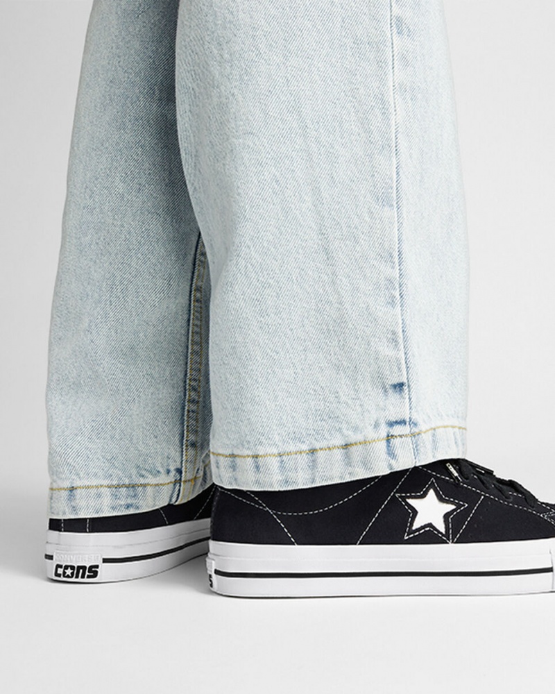Converse CONS One Star Pro Czarne Czarne Białe | 614705-FAH