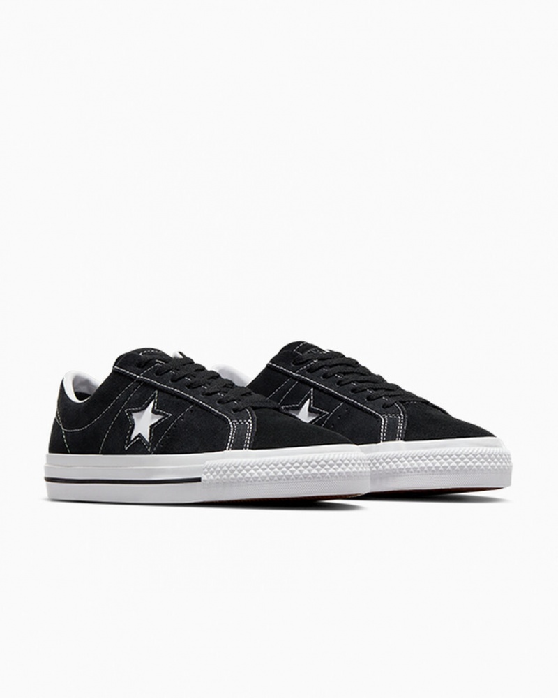 Converse CONS One Star Pro Czarne Czarne Białe | 614705-FAH