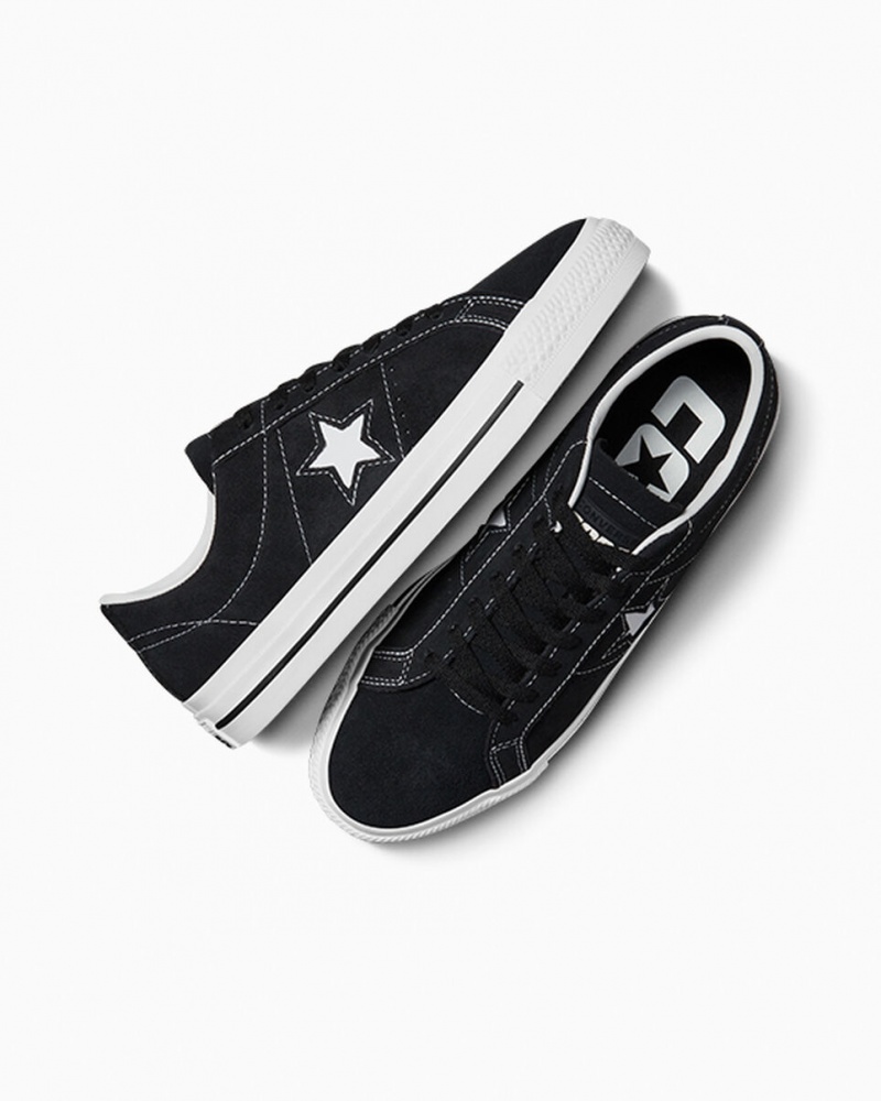 Converse CONS One Star Pro Czarne Czarne Białe | 614705-FAH