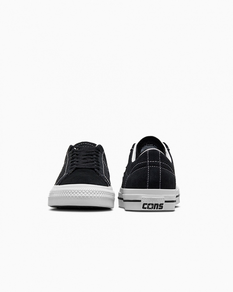 Converse CONS One Star Pro Czarne Czarne Białe | 614705-FAH