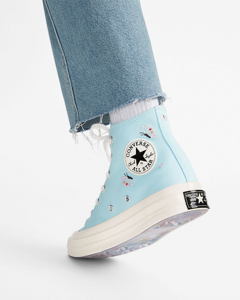 Converse Chuck 70 Butterfly Wings Niebieskie Czarne | 738945-WSU