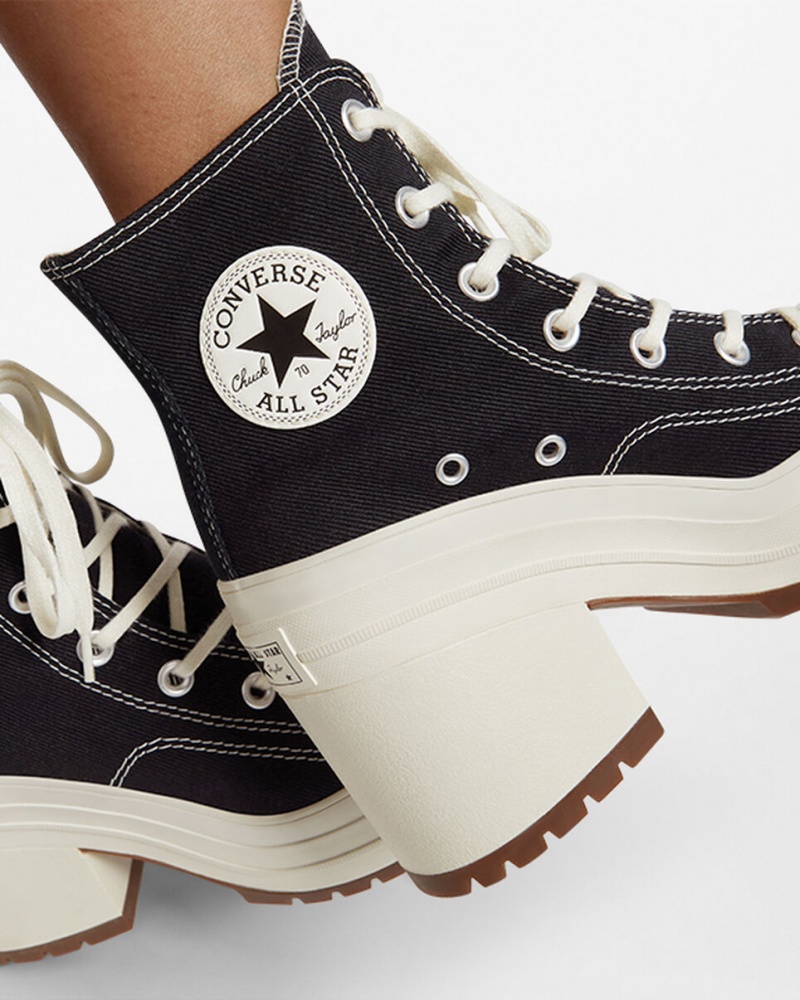 Converse Chuck 70 De Luxe Heel Czarne | 270153-SYH