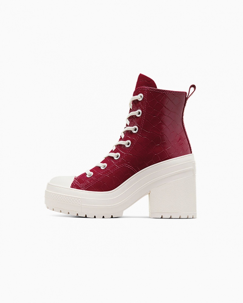 Converse Chuck 70 De Luxe Heel Embossed Cabernet / Cabernet / Egret | 063748-BLA