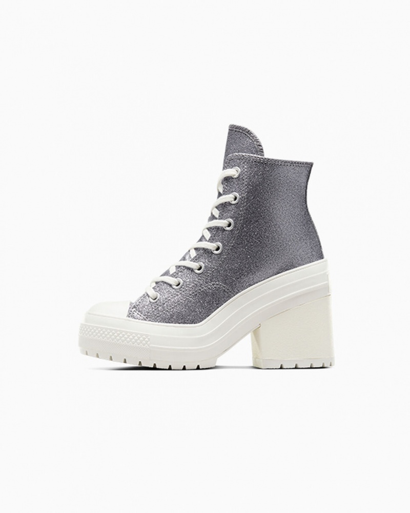 Converse Chuck 70 De Luxe Heel Glitter Czarne | 891047-FIZ