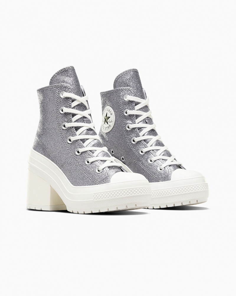 Converse Chuck 70 De Luxe Heel Glitter Czarne | 891047-FIZ