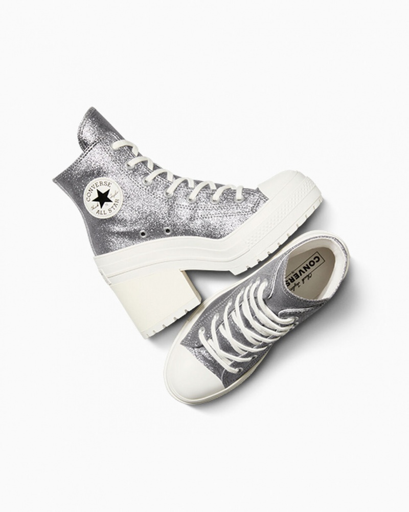 Converse Chuck 70 De Luxe Heel Glitter Czarne | 891047-FIZ