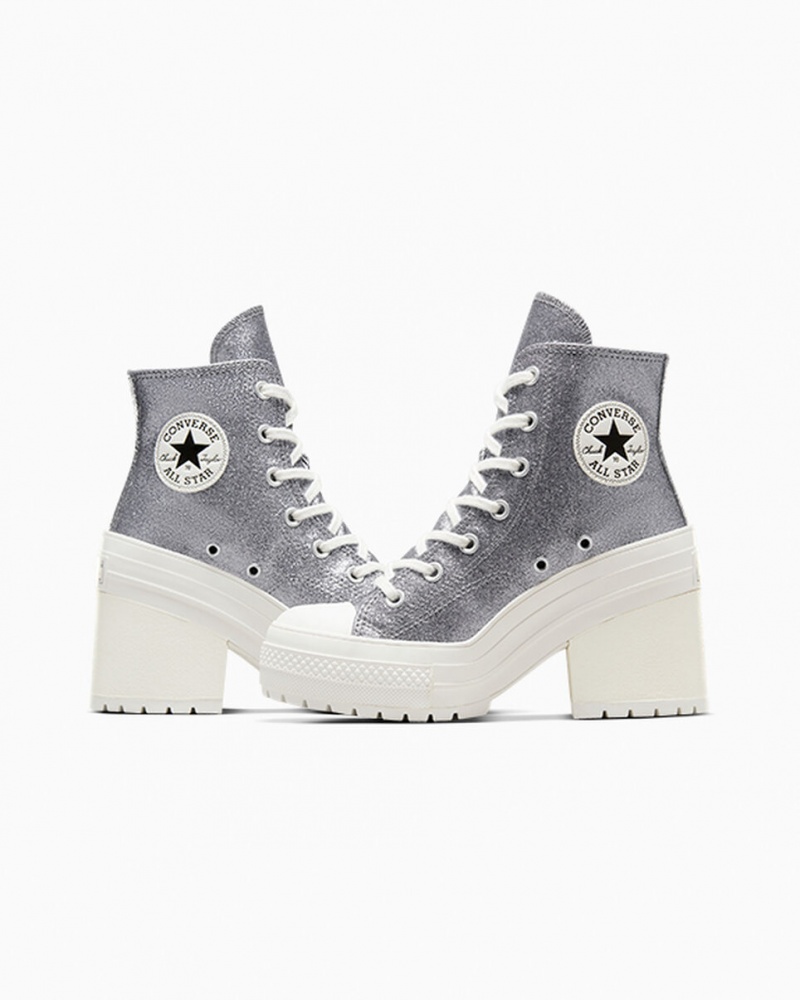 Converse Chuck 70 De Luxe Heel Glitter Czarne | 891047-FIZ