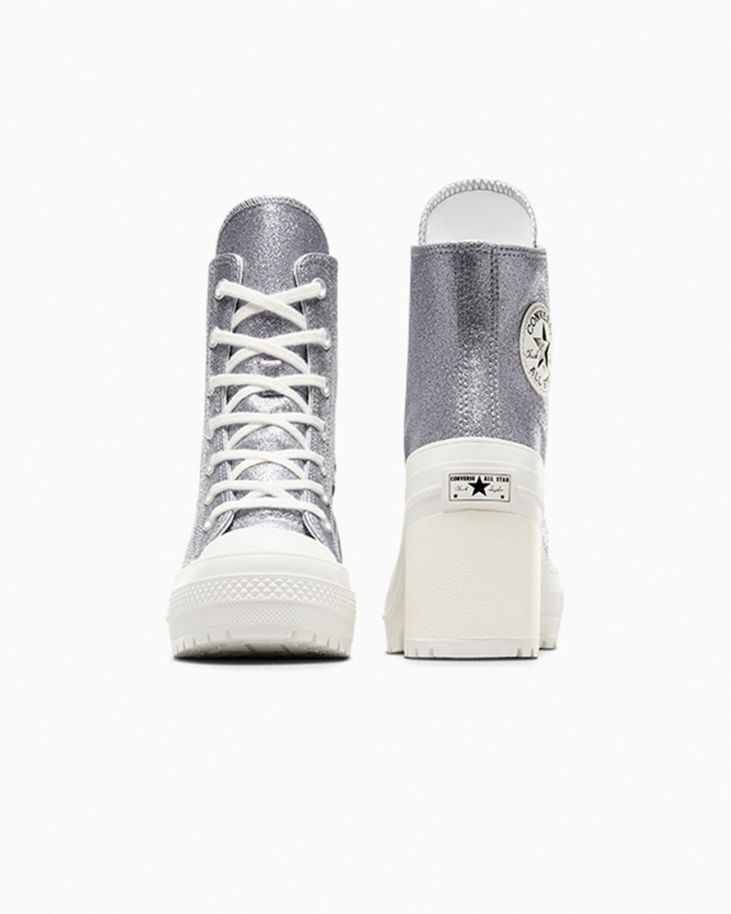 Converse Chuck 70 De Luxe Heel Glitter Czarne | 850613-TWE