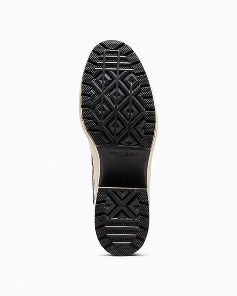 Converse Chuck 70 De Luxe Heel Moto Czarne Czerwone | 691753-YMR