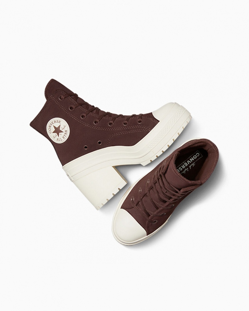 Converse Chuck 70 De Luxe Heel Zamszowe Brązowe | 614273-RXS