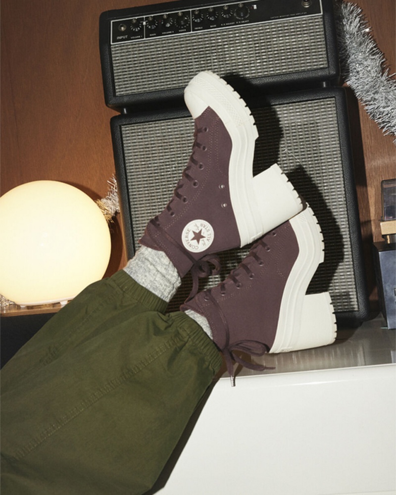 Converse Chuck 70 De Luxe Heel Zamszowe Brązowe | 395847-HPJ