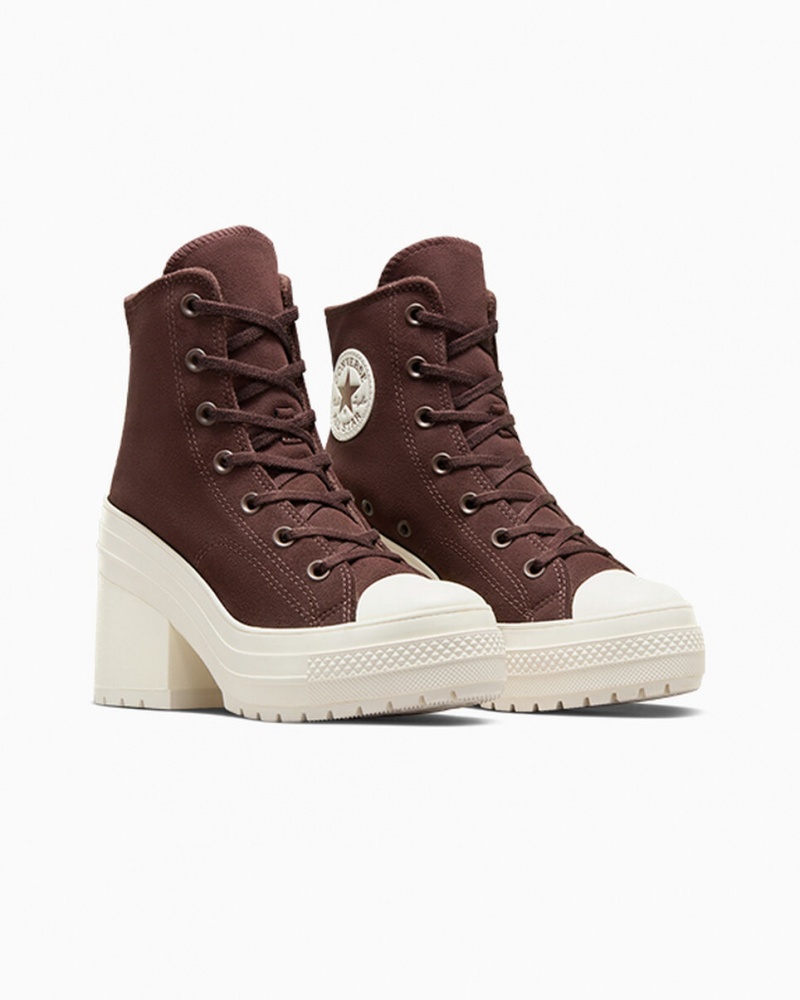 Converse Chuck 70 De Luxe Heel Zamszowe Brązowe | 395847-HPJ