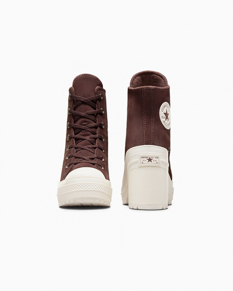 Converse Chuck 70 De Luxe Heel Zamszowe Brązowe | 395847-HPJ