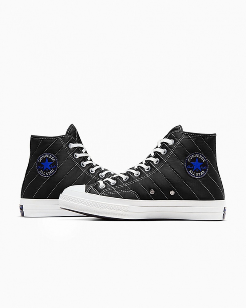 Converse Chuck 70 Faux Fur Czarne Niebieskie Szare | 219076-BLH