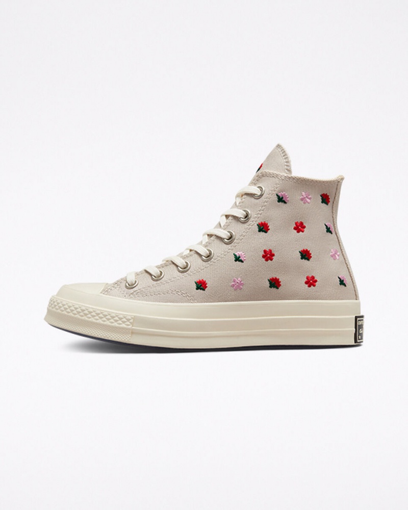Converse Chuck 70 Floral Embroidery Desert Sand / Egret | 216385-UHT