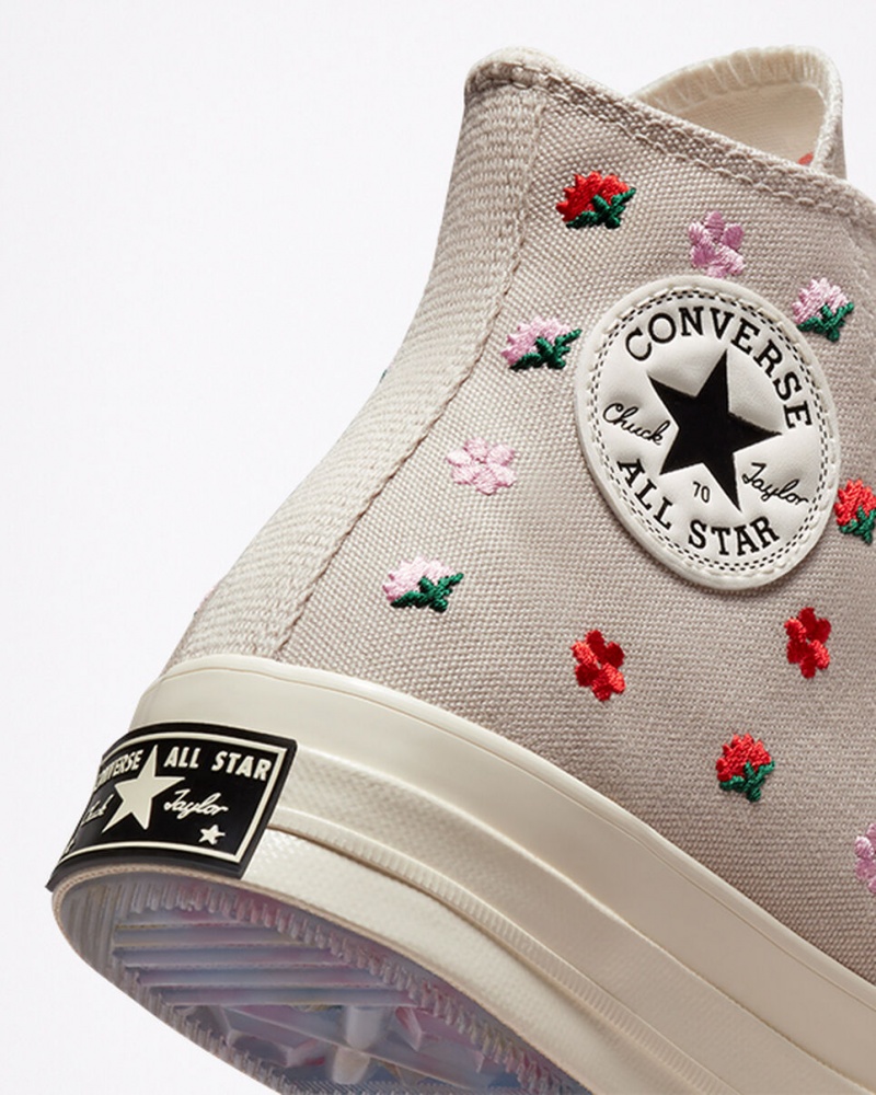 Converse Chuck 70 Floral Embroidery Desert Sand / Egret | 216385-UHT