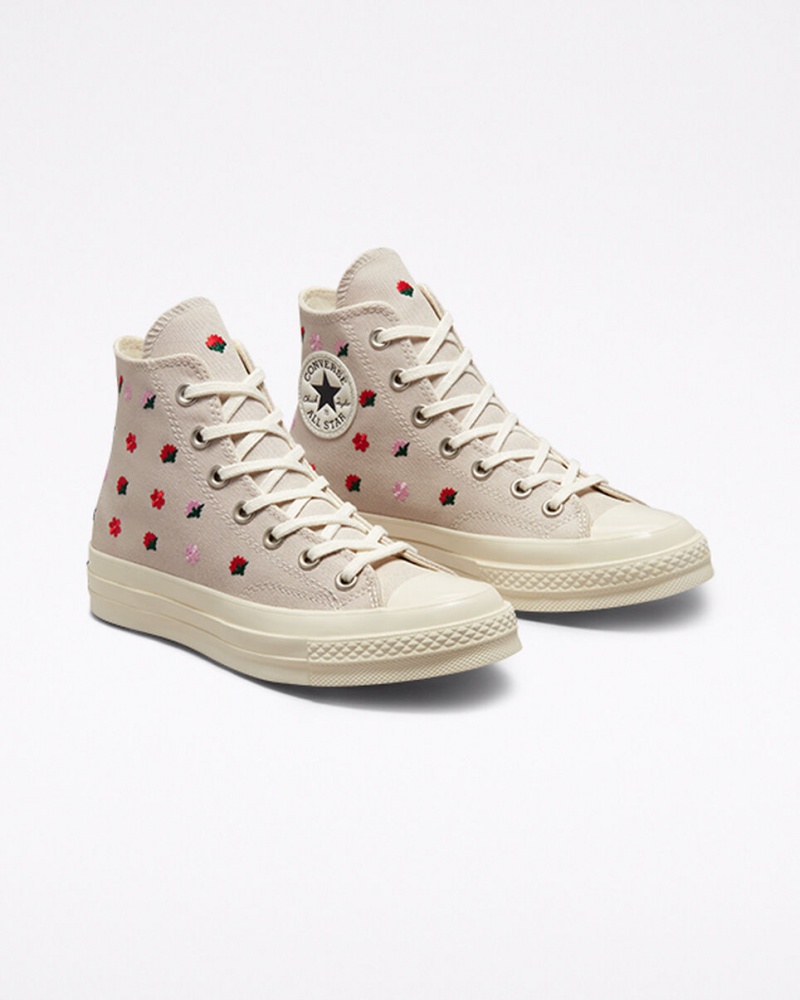 Converse Chuck 70 Floral Embroidery Desert Sand / Egret | 216385-UHT