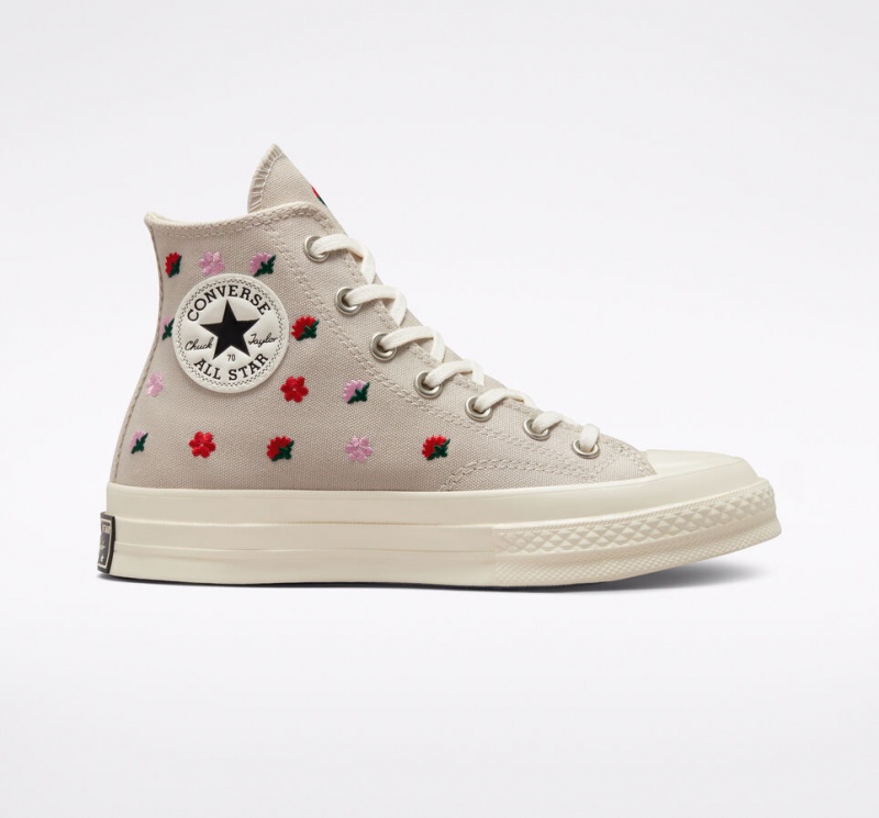 Converse Chuck 70 Floral Embroidery Desert Sand / Egret | 216385-UHT