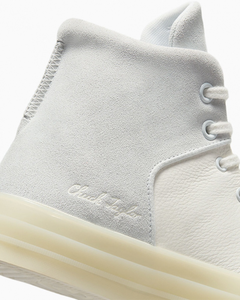 Converse Chuck 70 Marquis Skórzane Białe Szare | 805691-GNK