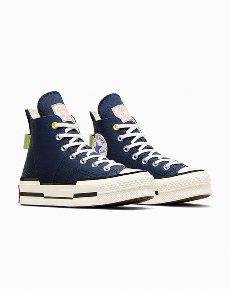 Converse Chuck 70 Plus Heel Loop Granatowe Czarne | 083147-GFW
