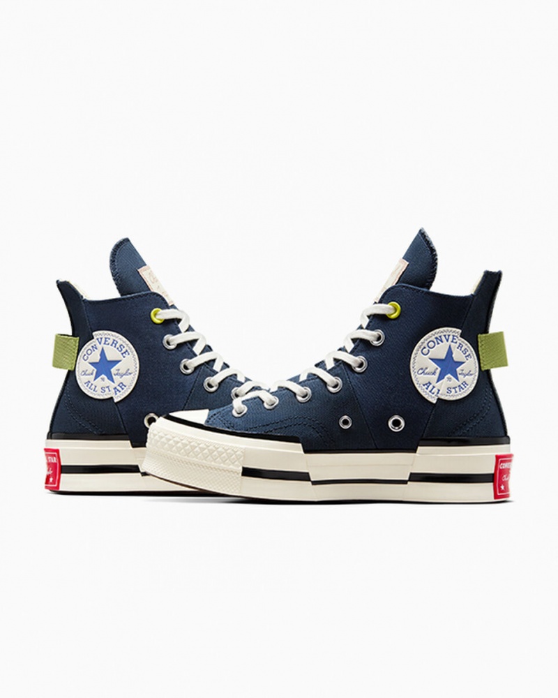 Converse Chuck 70 Plus Heel Loop Granatowe Czarne | 083147-GFW