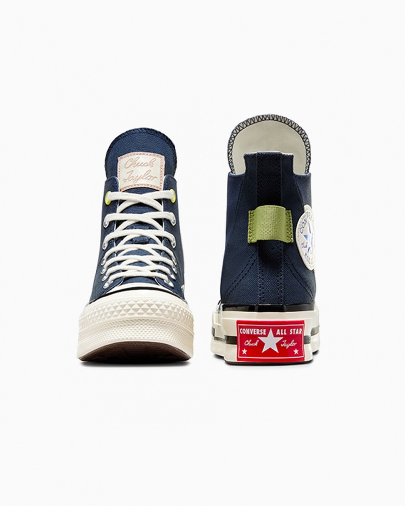 Converse Chuck 70 Plus Heel Loop Granatowe Czarne | 083147-GFW