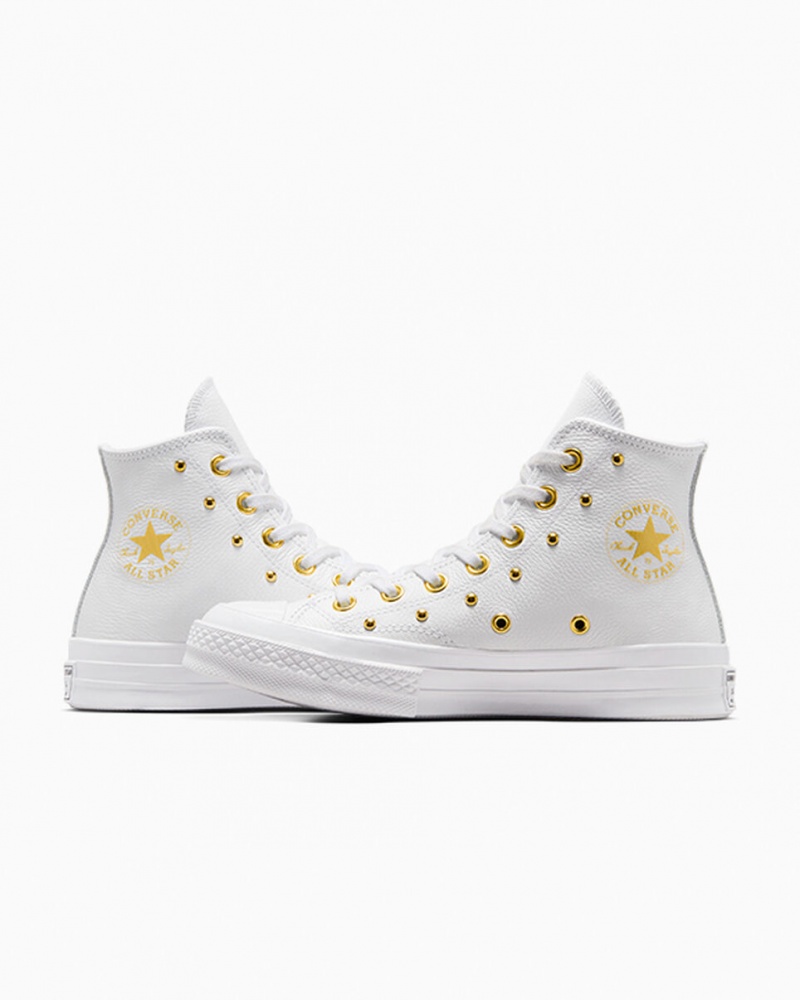 Converse Chuck 70 Star Studded Białe Białe Złote | 416250-HRC