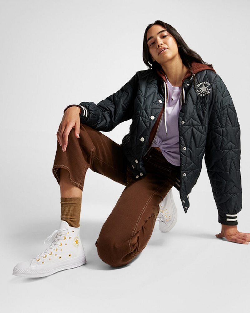 Converse Chuck 70 Star Studded Białe Białe Złote | 416250-HRC