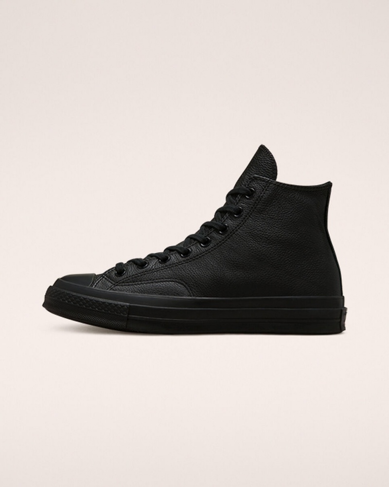 Converse Chuck 70 Tonal Skórzane Czarne Czarne Czarne | 820594-WND