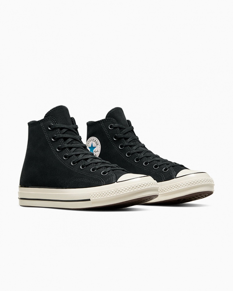 Converse Chuck 70 Zamszowe Czarne Niebieskie | 470312-DAN