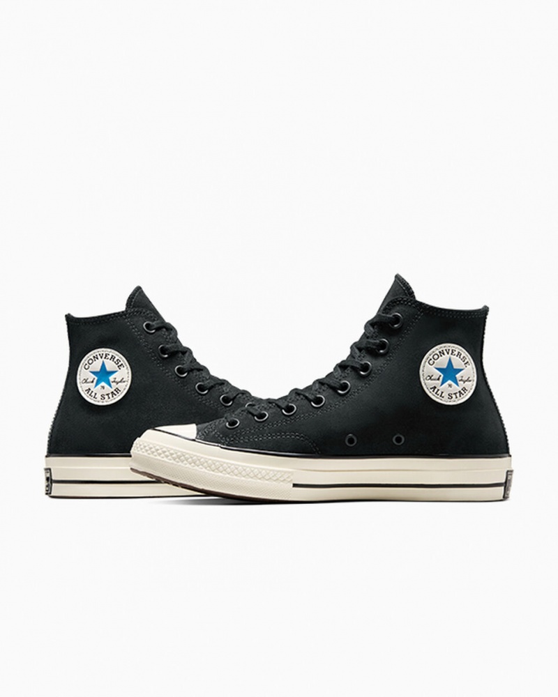 Converse Chuck 70 Zamszowe Czarne Niebieskie | 470312-DAN