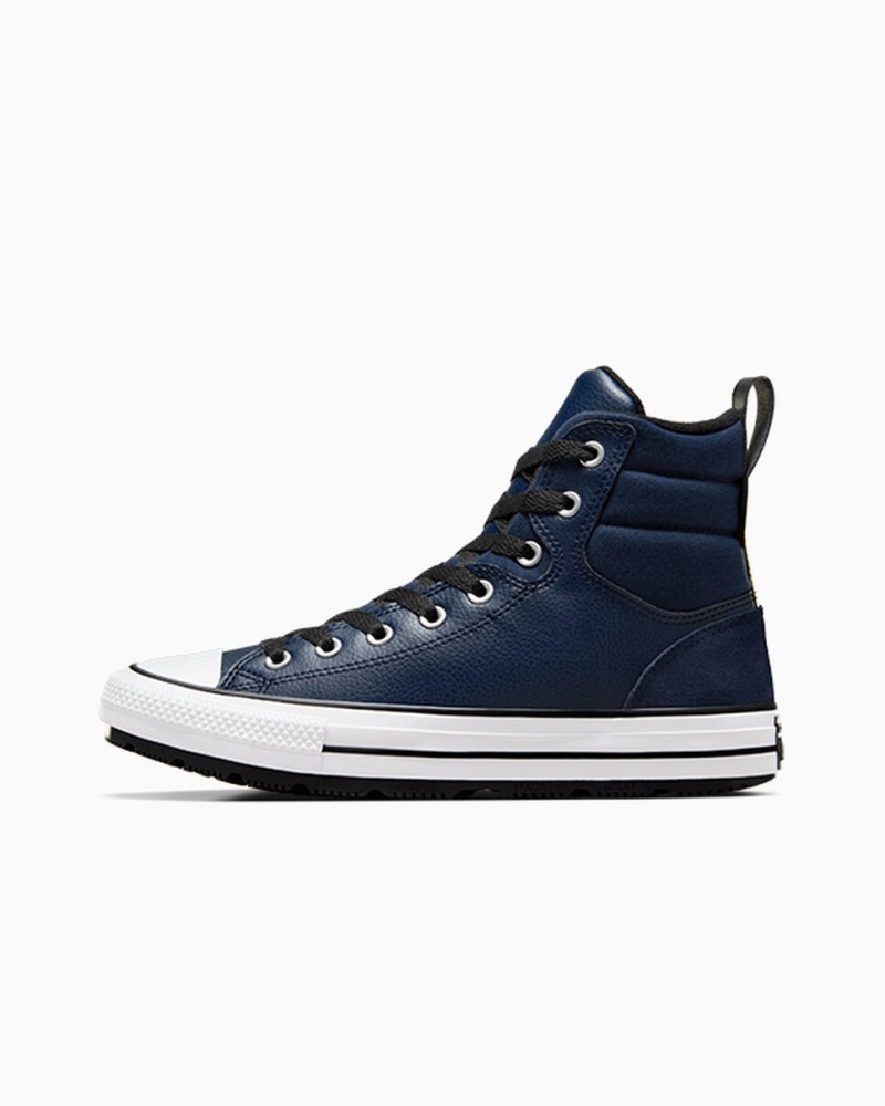 Converse Chuck Taylor All Star Berkshire Boot Obsidian Czarne Białe | 135267-KMF