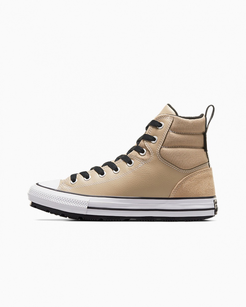 Converse Chuck Taylor All Star Berkshire Boot Khaki Czarne Białe | 385426-UAE