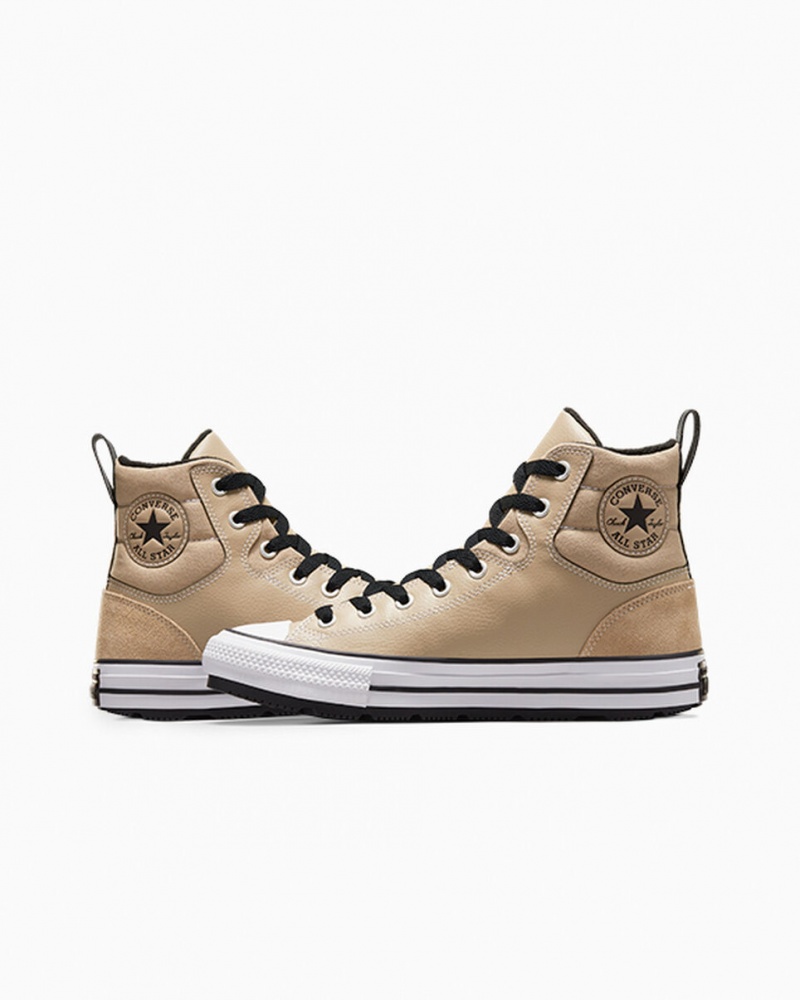 Converse Chuck Taylor All Star Berkshire Boot Khaki Czarne Białe | 385426-UAE
